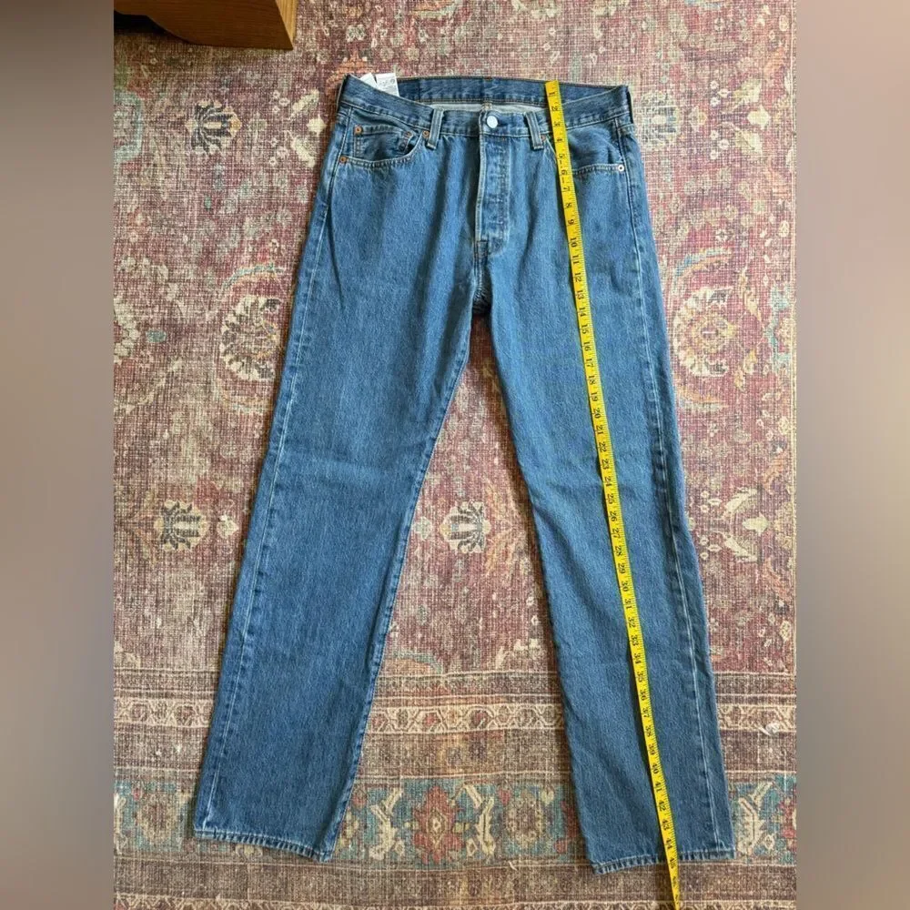 Levi’s 501 34x34 Classic Straight Blue Men's Jeans 100% Cotton Button Fly